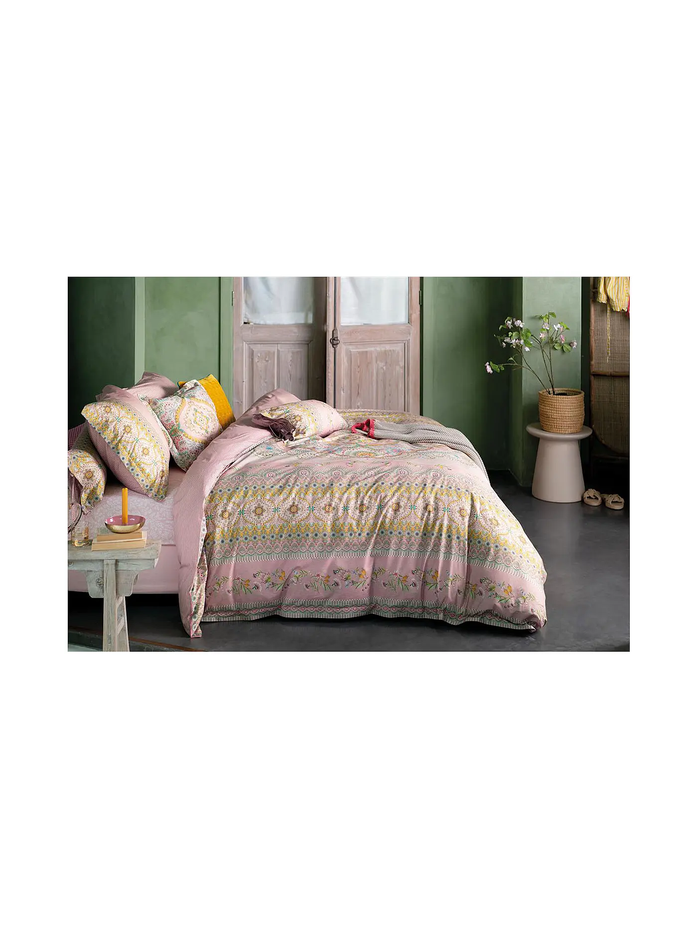 PIP STUDIO | Perkal Bettwäsche  Majorelle Carpet 2x 70x90cm / 200x200cm Pink | 